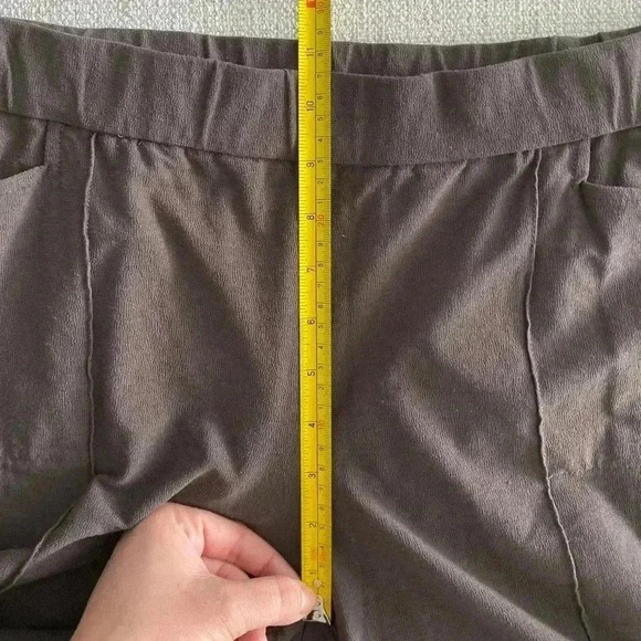 Eileen Fisher Stretch Crepe Pull On Taupe Brown Elastic Waist Pants Size Large L - Picture 7 of 9